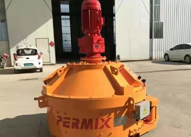 Ağır Hizmet Tipi Beton Karıştırma Mikseri Elektrikli Kontrol Sistemi Çelik Malzeme Turuncu Renk